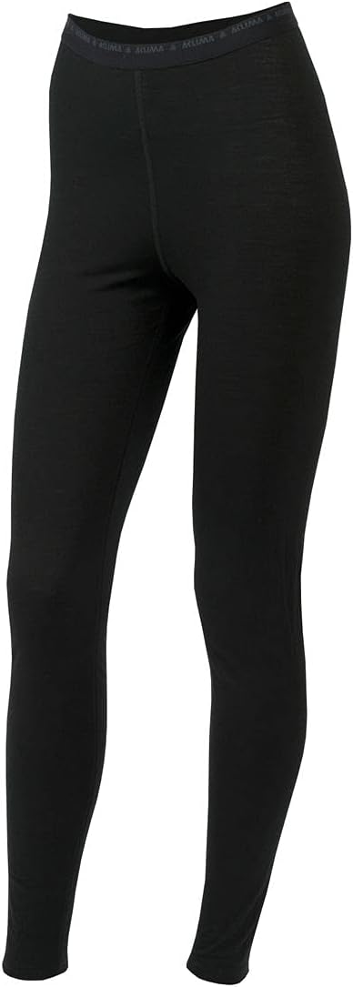 Aclima Lightwool Long Pants Woman Black - Funktionsunterhose lang XXL Pechschwarz, XXL Pechschwarz