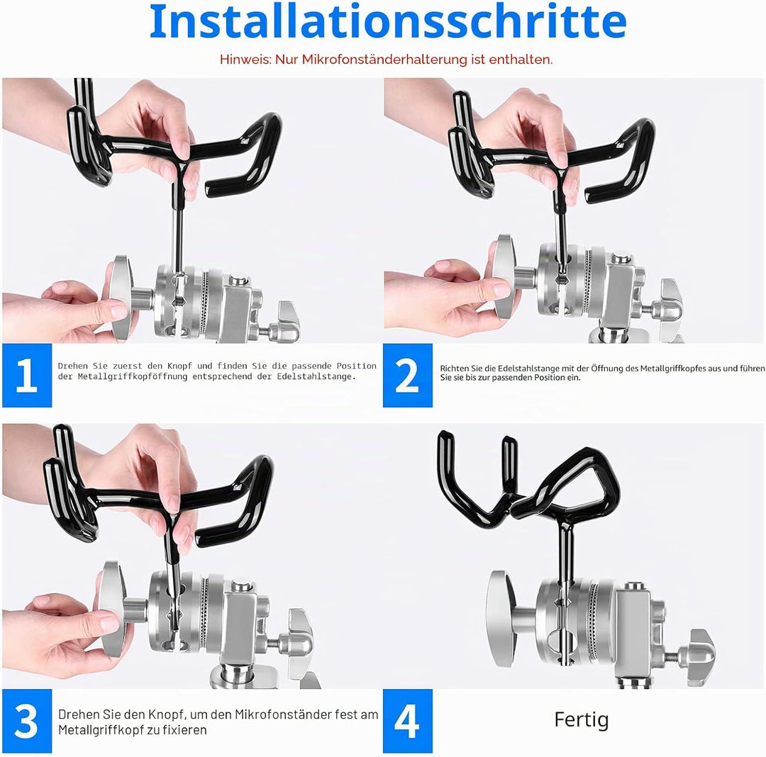 NEEWER Metall Mikrofonarmhalterung für C Stative und Mikrofonständer, schwarz CM-NA-1(Schwarz), CM-N