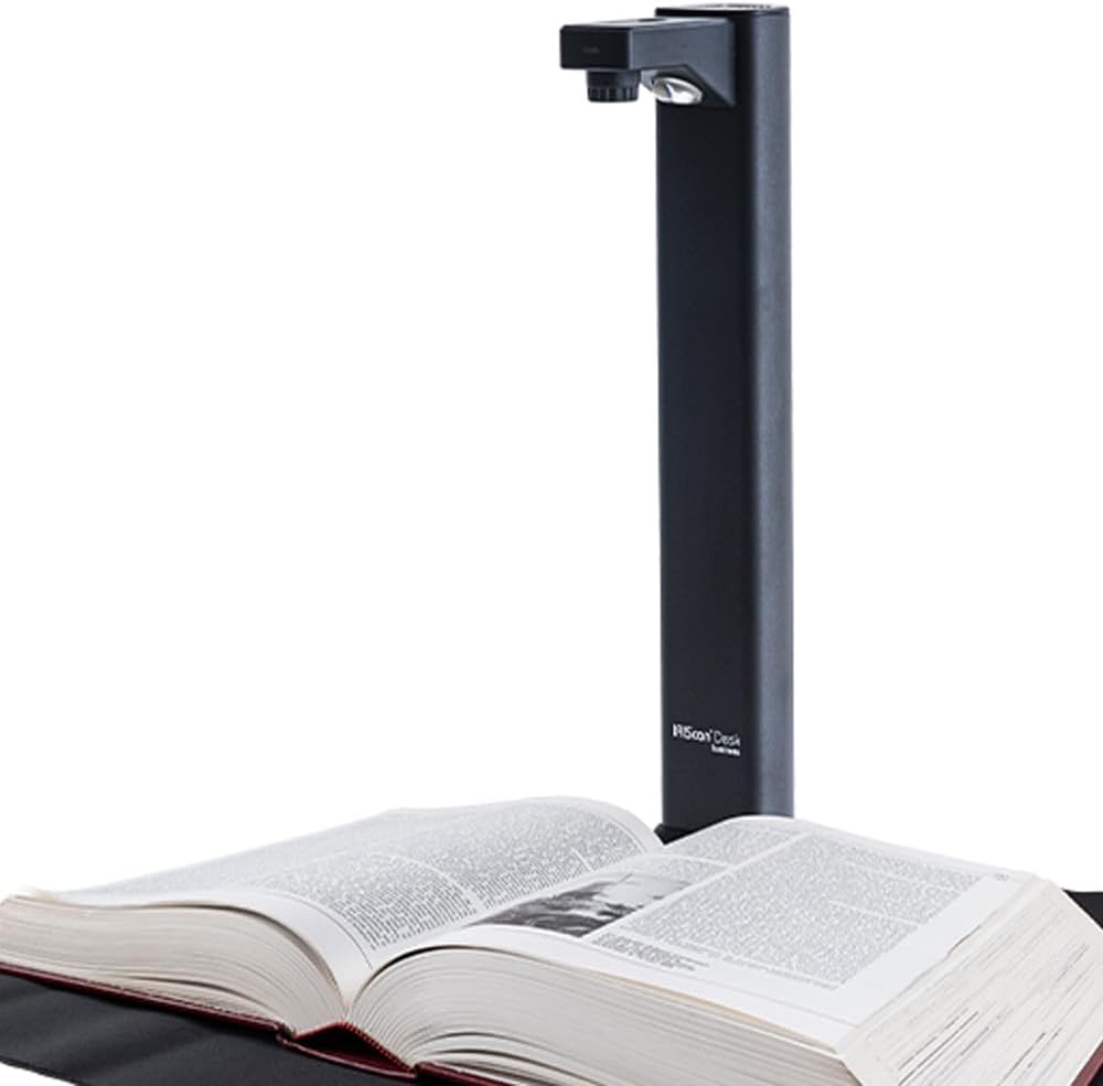 IRIScan Desk Pro Dokumentenscanner LED,Buchscanner 24MP Kamera -v7Bus: a3 scanner 60PPM Free Readiri