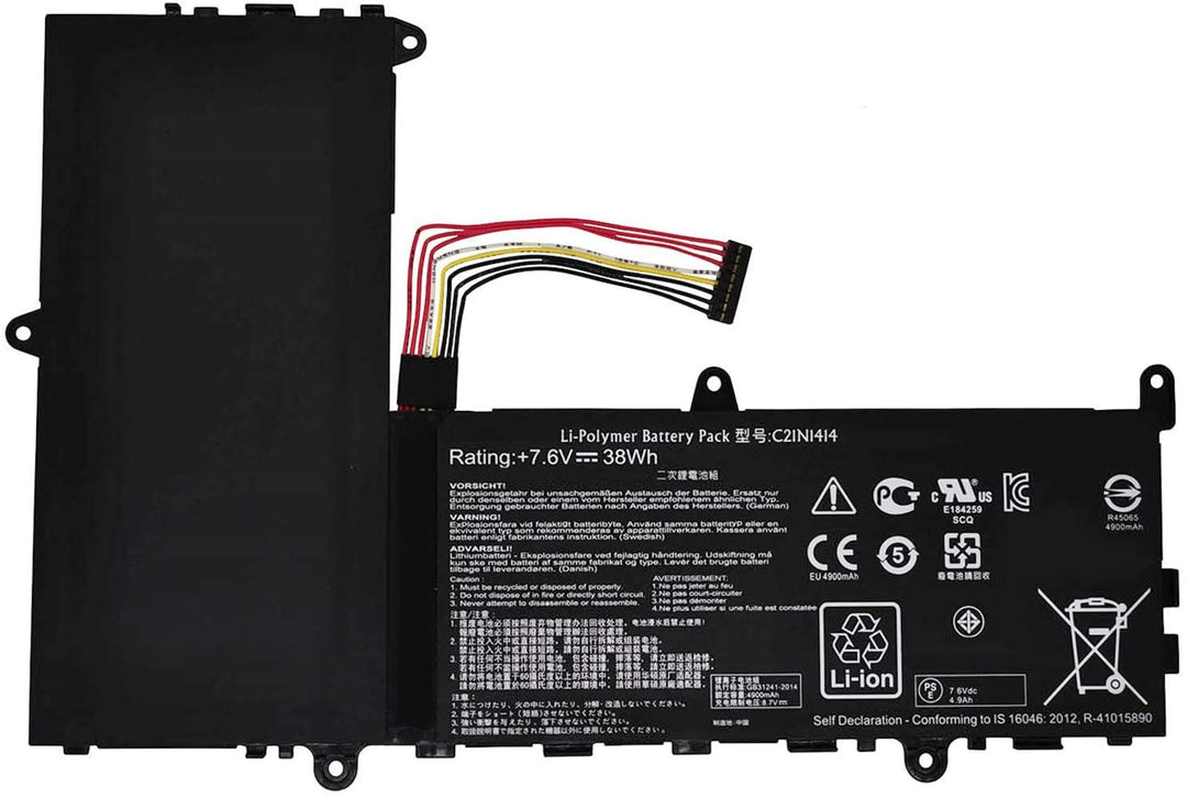 ASKC 7.6V 38Wh C21N1414 Laptop Akku für Asus EeeBook X205T X205TA X205TA-BING-FD015B X205TA3735 F205