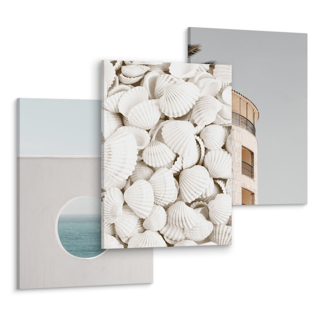 Muralo - Wandbilder Set - Leinwand Bilder Set Aufhängefertig - das Leinwandbilder Set - Bilder für W