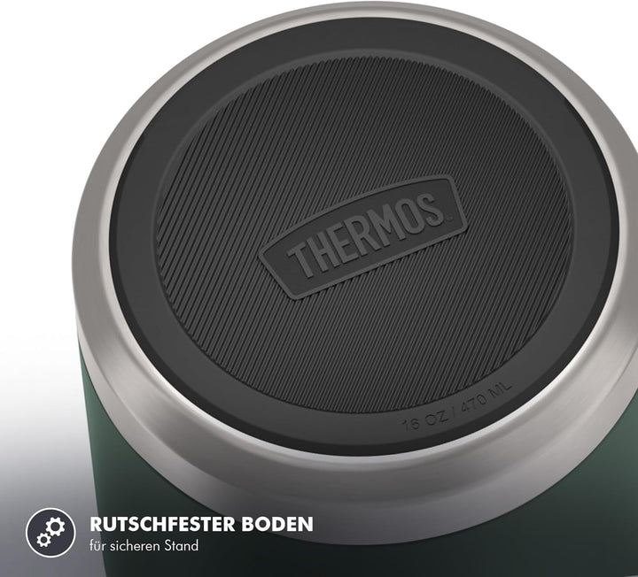 Thermos ICON Food Jar 0,47 l, grün matt/forest, Speisegefäss für Essen 470 ml, doppelwandigem 18/8 E