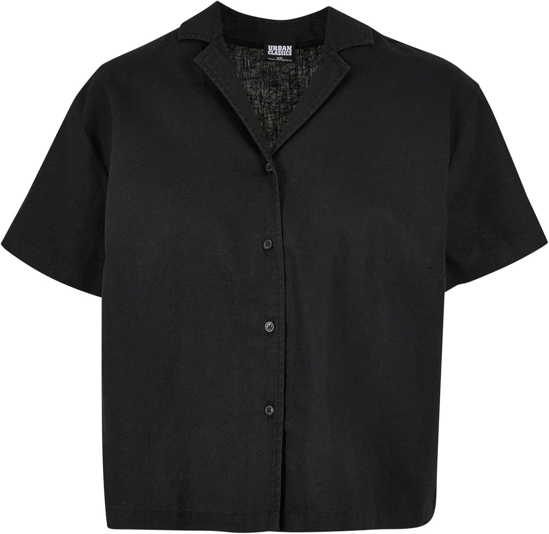 Urban Classics Ladies Linen Mixed Resort Shirt, Resort Leinen Hemd für Damen, erhältlich in vielen v