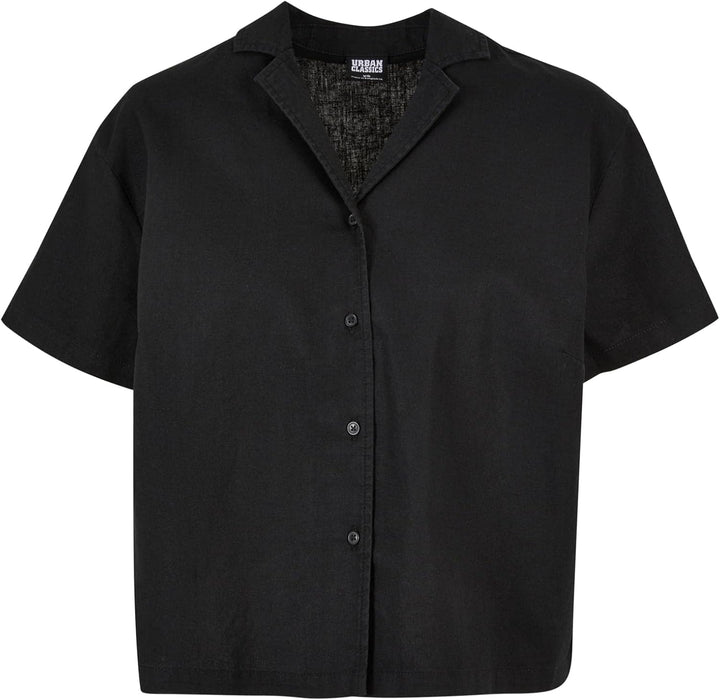 Urban Classics Ladies Linen Mixed Resort Shirt, Resort Leinen Hemd für Damen, erhältlich in vielen v