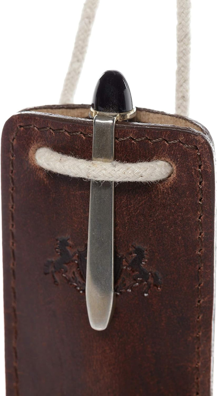 SID & VAIN Etui echt Leder Tony klein Federmappe Schlampermäppchen Unisex braun
