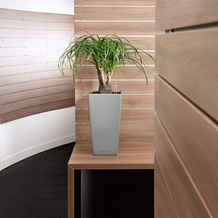 LECHUZA CUBICO Premium 22 silber metallic 18468 22x22x41 cm Silber Metallic, 22x22x41 cm Silber Meta