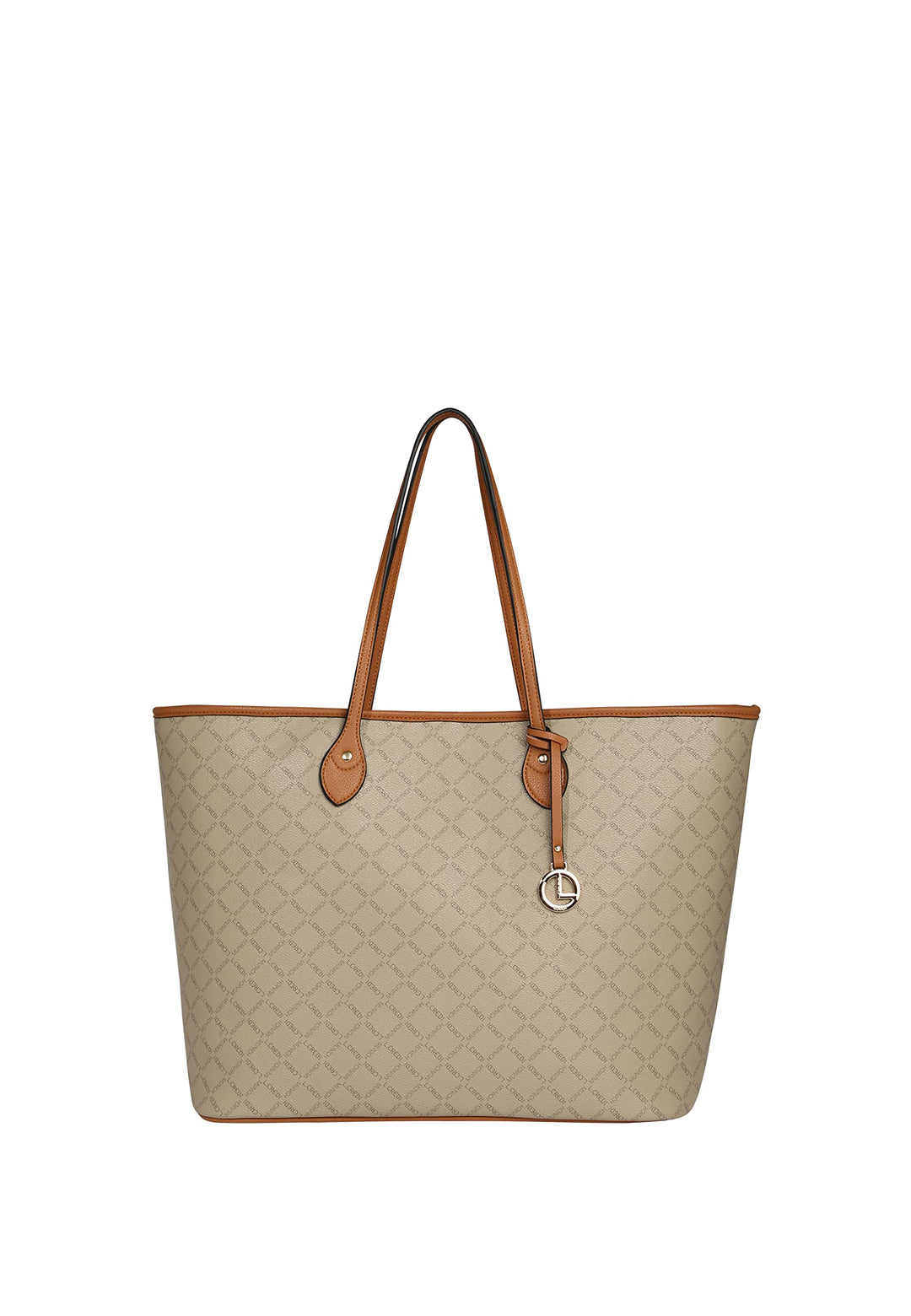 L.CREDI Handtasche Filiberta mit Label-Applikationen Damen