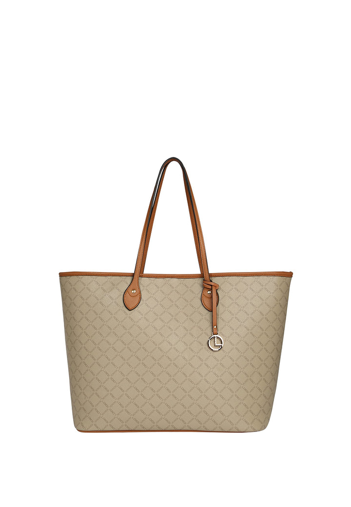 L.CREDI Handtasche Filiberta mit Label-Applikationen Damen