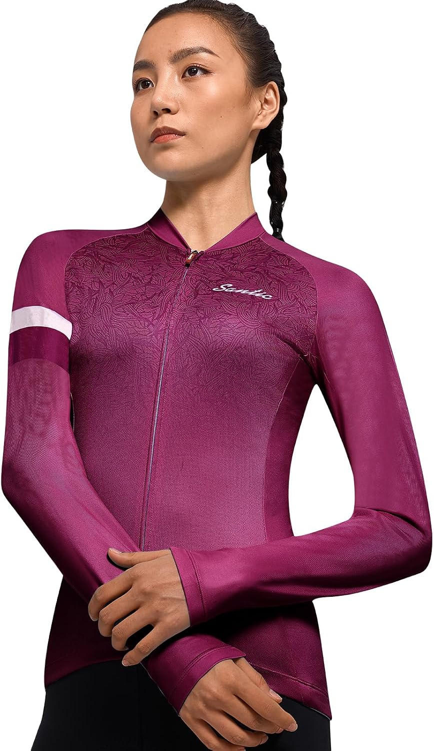 Santic Radtrikot Damen Kurz Fahrradtrikot Damen Fahrrad Shirt S Violett, S Violett
