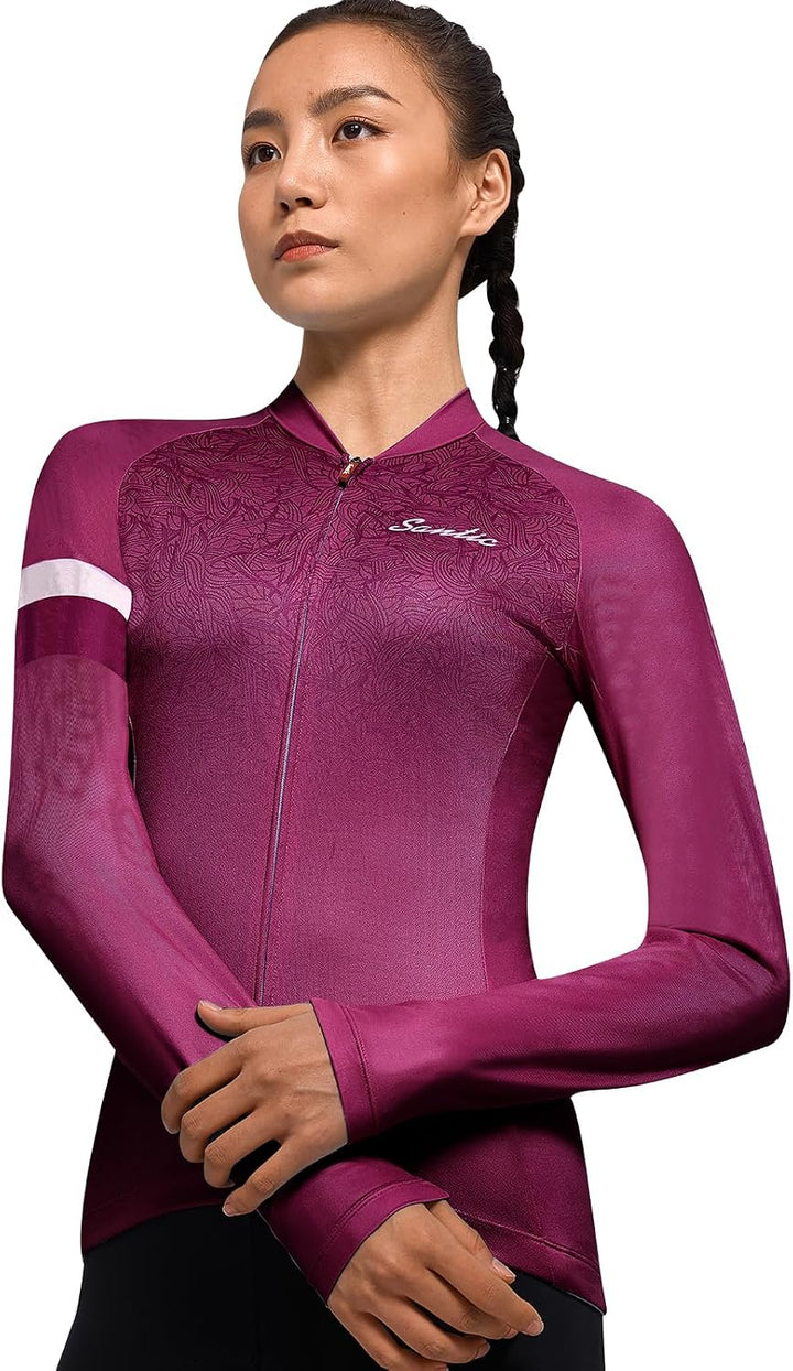 Santic Radtrikot Damen Kurz Fahrradtrikot Damen Fahrrad Shirt S Violett, S Violett