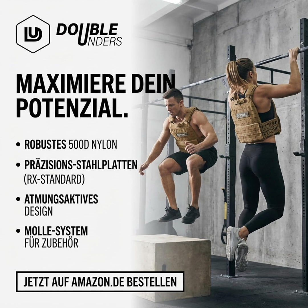 Gewichtsweste für Calisthenics - Krafttraining & Crossfit - Weight Vest - Fitness Gewichtsweste 6kg
