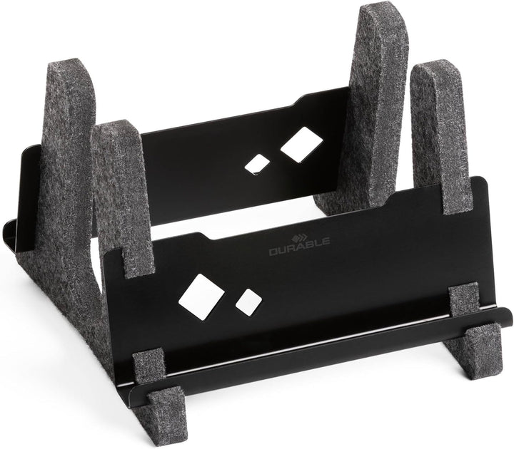 Durable Laptop Ständer Vertical Effect, aus 60% recyceltem PET-Filz, Laptop Halter mit Handy/Tablet