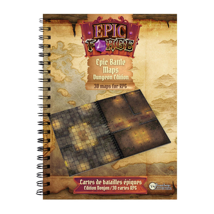 Epic Forge - Buch Spielbrett: Dungeons (305 x 420 mm) Format A3, rot und braun