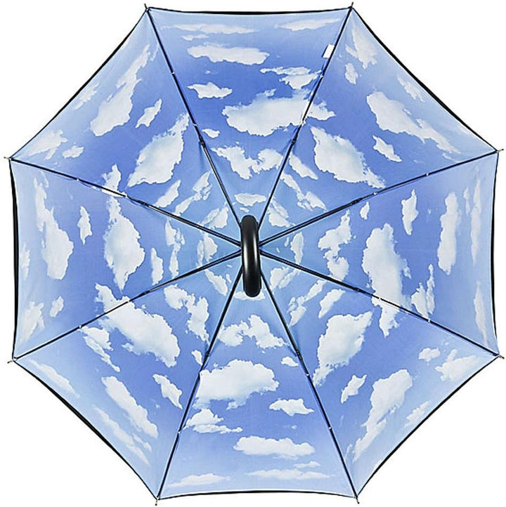 VON LILIENFELD Regenschirm | Bayrischer Himmel | Doppelte Bespannung - Aussen Schwarz - Innen Bedruc