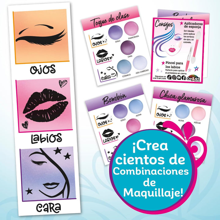 Colorbaby Shimmer 'n Sparkle Schminkstudio, Schminktisch mit Licht, 3 Lichtmodi, 4 Spiegel, inkl. Li