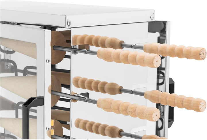Royal Catering RCOV-02 Baumstriezel-Maschine - 16 Rollen - 3500 W - Royal Catering Baumstriezel-Ofen