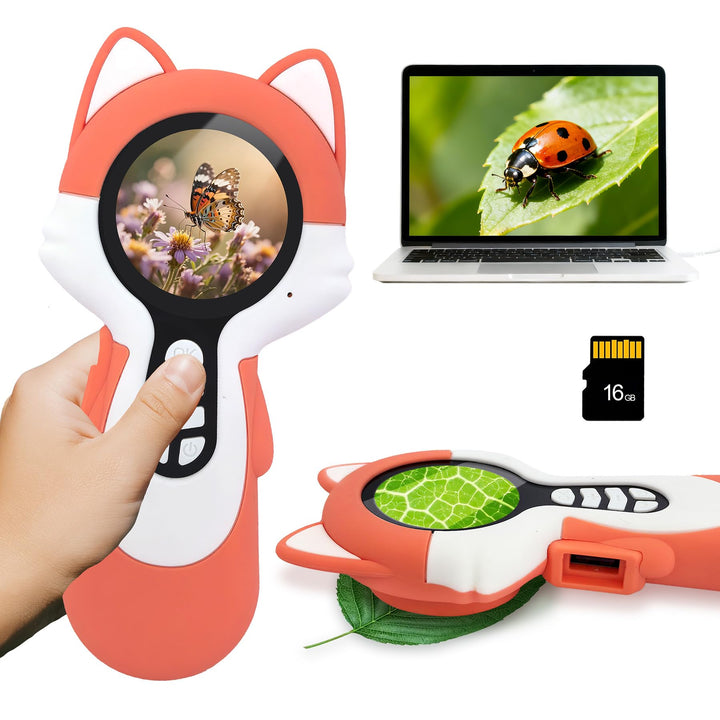 Charmline 2-in-1 Digitales Mikroskop für Kinder, EIN Kamera- und EIN Mikroskopobjektiv, Microscope f
