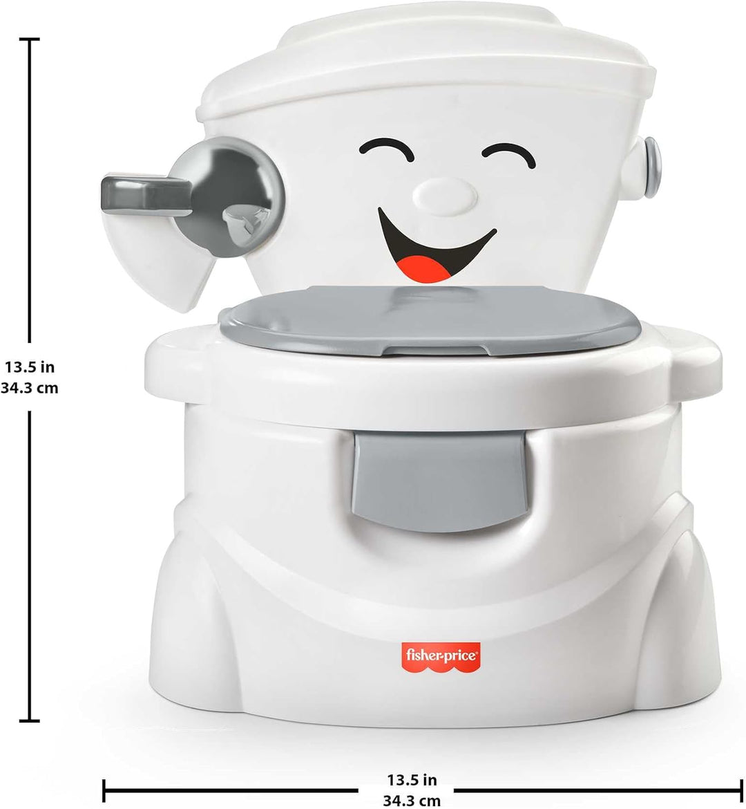Fisher-Price Meine erste Toilette Töpfchen für Babys, deutsche Version, interaktives Trainingstöpfch