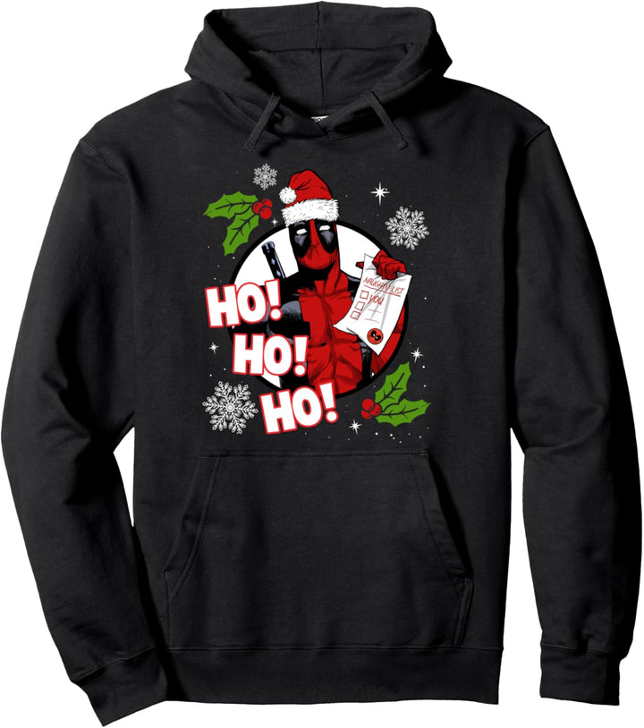 Marvel Deadpool Naughty List Ho! Ho! Ho! Pullover Hoodie