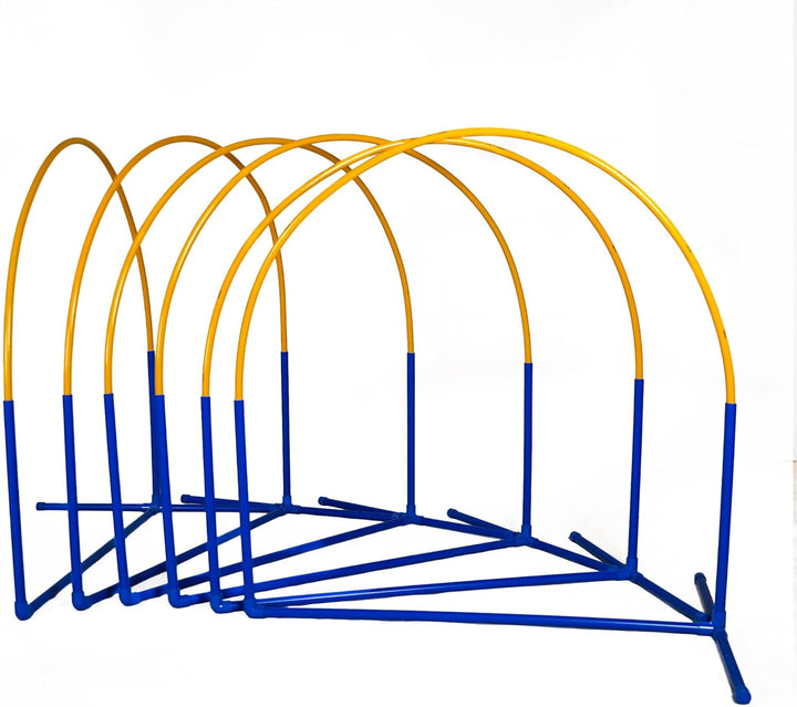 Callieway 6X NADAC Hoopers Agility Hoops - Grosspackung Fun Hoops - Blau - 6er Pack (Mit Mittelstreb