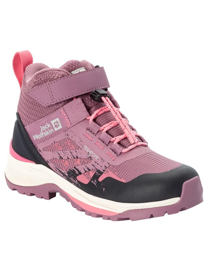 Jack Wolfskin Unisex Kinder Vili Hiker Texapore Mid KWalking-Schuh 31 EU Ash Mauve, 31 EU Ash Mauve