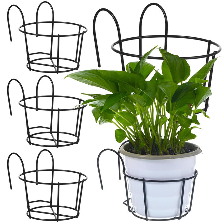 Cabilock 5 Stücke Blumentopf Halterung Balkongeländer Balkon Blumenständer Rack Pflanzkasten Balkonk
