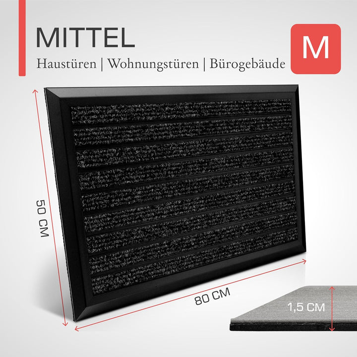 bomoe Fussabtreter Aussenbereich 50x80 cm rutschfest Rostfrei AluGant Haustür Fussabtreter Aussen Sc