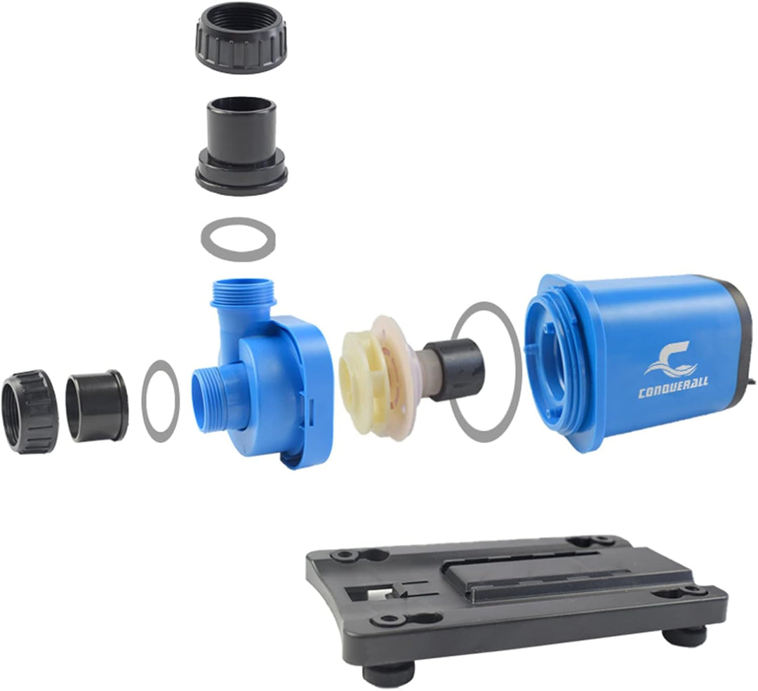 CONQUERALL 80W 2630GPH Wasserpumpe 24V DC Tauchpumpe Sinuswellen Technologie Grosser Durchfluss und