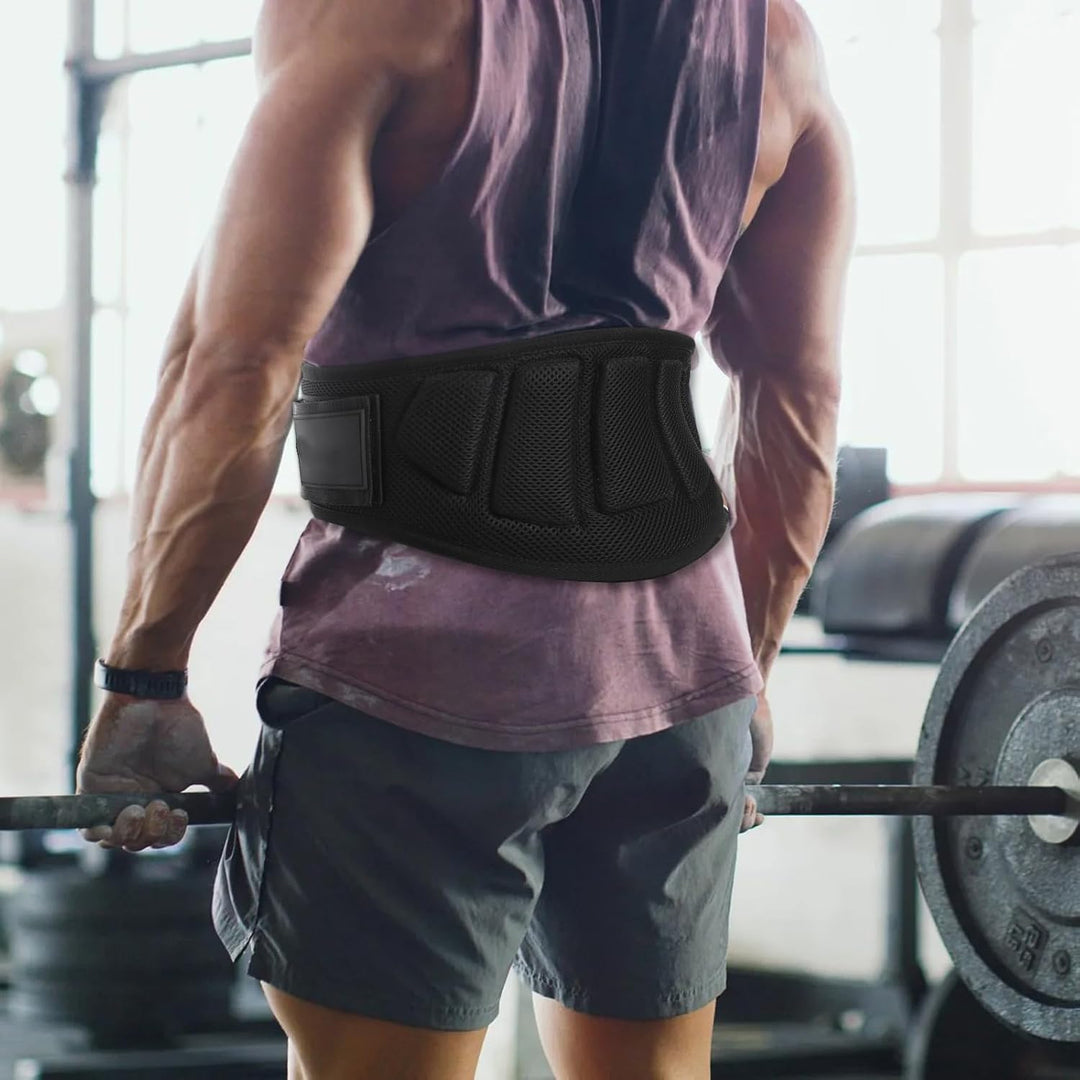 Gewichthebergürtel, Fitness Gürtel Herren Damen S-XL, Rückenstützgürtel Gym Verstellbarer mit Speed
