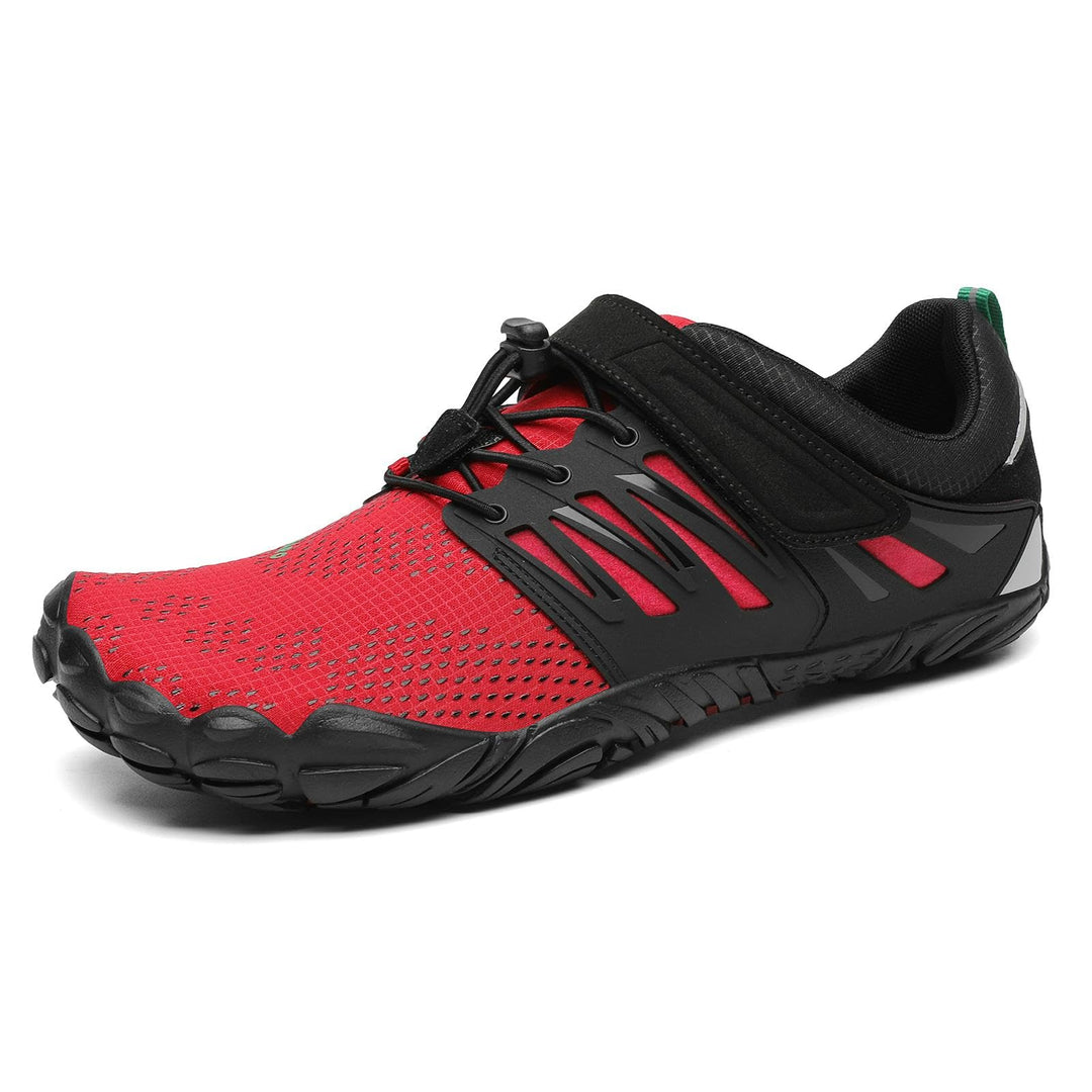 SAGUARO Unisex Barfussschuhe Outdoor Barfussschuhe rutschfest Fitnessschuhe Gr.36-48 37 EU Karminrot