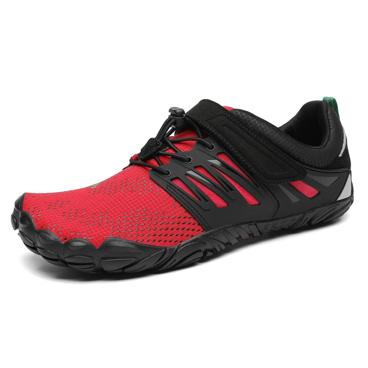 SAGUARO Unisex Barfussschuhe Outdoor Barfussschuhe rutschfest Fitnessschuhe Gr.36-48 37 EU Karminrot