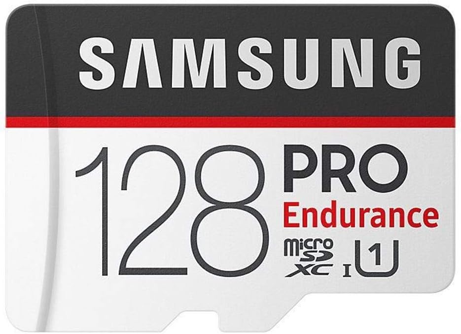 Samsung PRO Endurance 128 GB microSDXC UHS-I U1 100 MB/s Video Monitoring Memory Card with Adapter (
