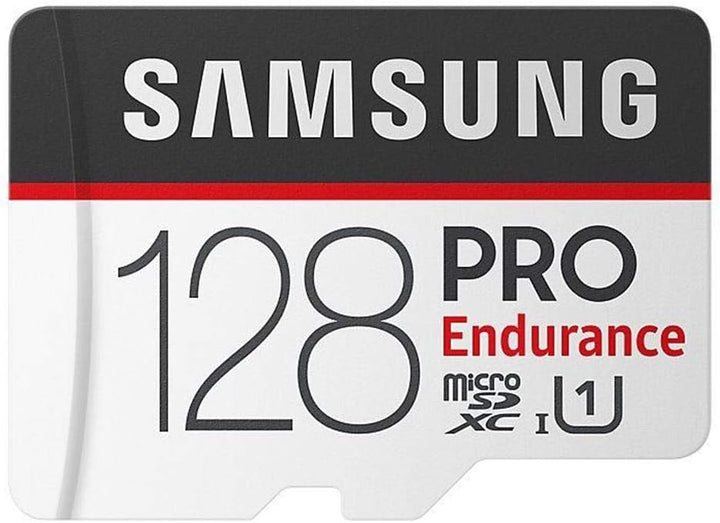 Samsung PRO Endurance 128 GB microSDXC UHS-I U1 100 MB/s Video Monitoring Memory Card with Adapter (