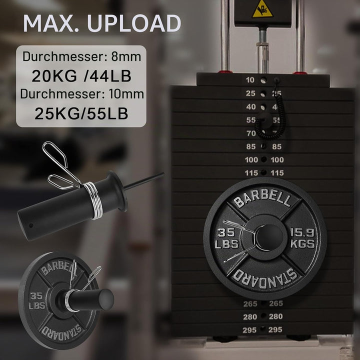 Gym Pin Weight Stack Pin Ersatz Gewicht Pin für Zusatzgewicht Gym Pin Länge 110mm Durchmesser 8mm Ge