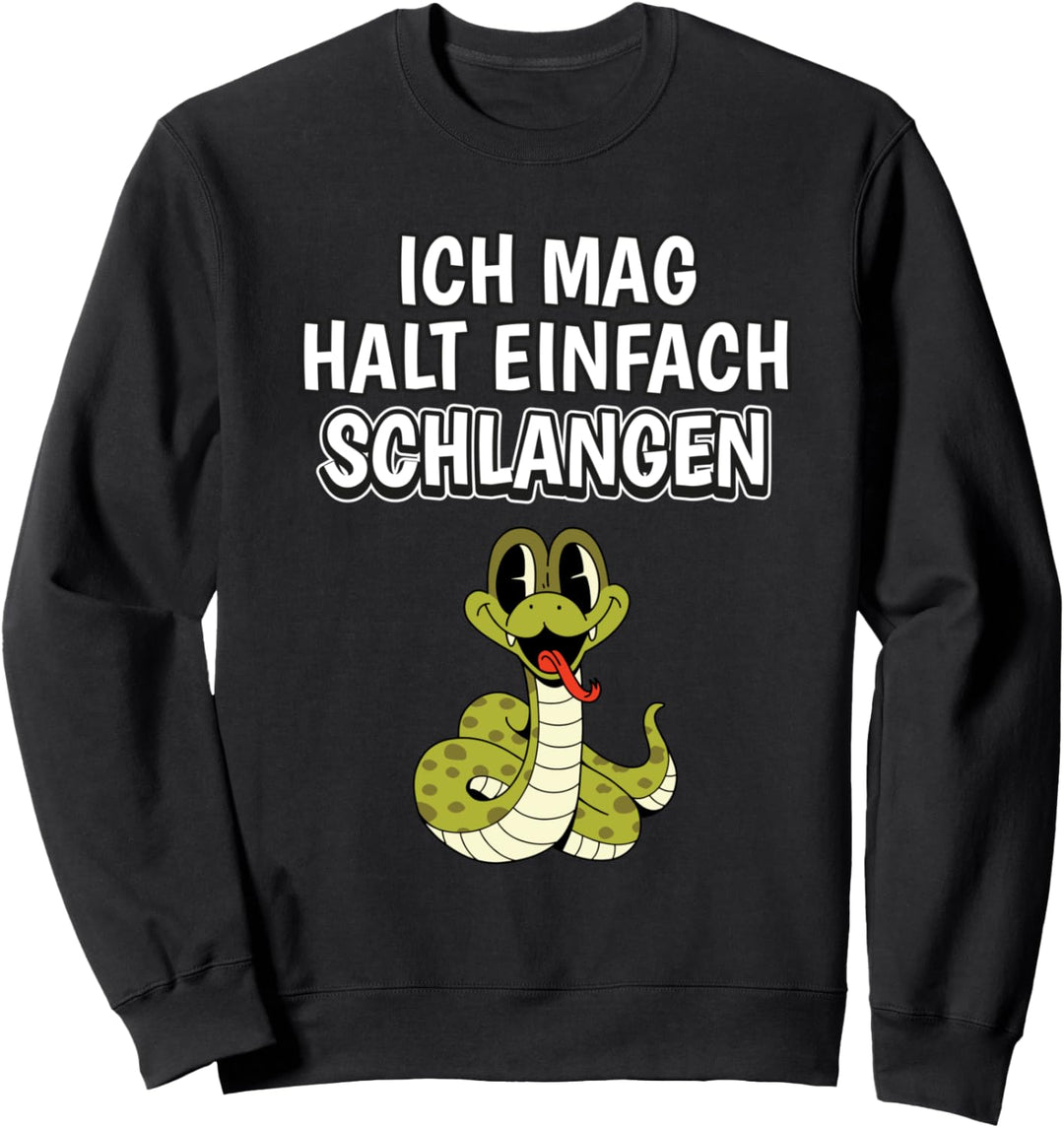 Lustiger Schlange Spruch Ich mag halt einfach Schlangen Sweatshirt