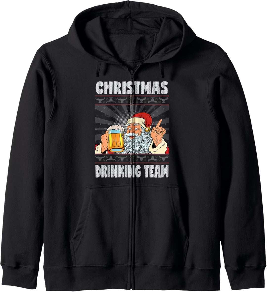 Biertrinker-Team Hässliche Weihnachten Kapuzenjacke