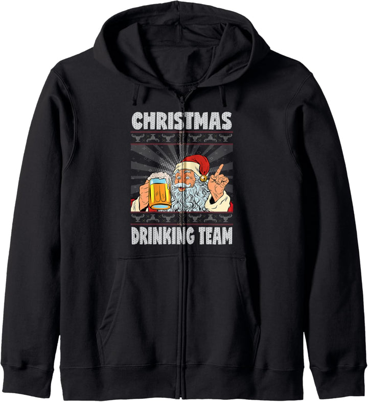 Biertrinker-Team Hässliche Weihnachten Kapuzenjacke