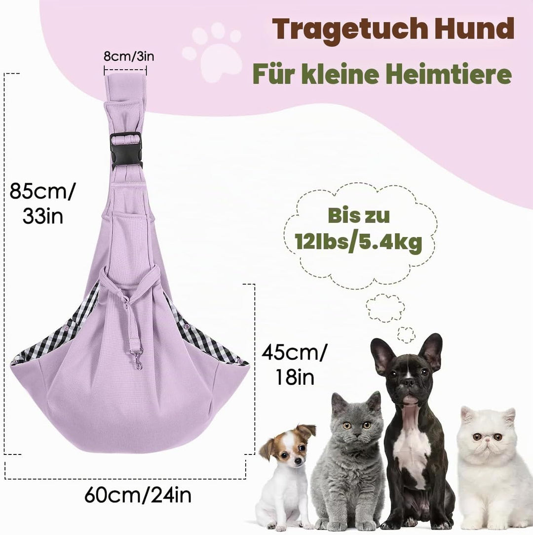 Pawaboo Hundetragetasche für Kleine Hunde, Wendbare, Freihändige Hundetragetaschen, Welpentragetasch