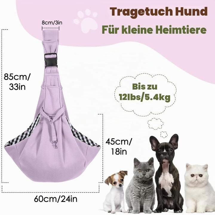 Pawaboo Hundetragetasche für Kleine Hunde, Wendbare, Freihändige Hundetragetaschen, Welpentragetasch