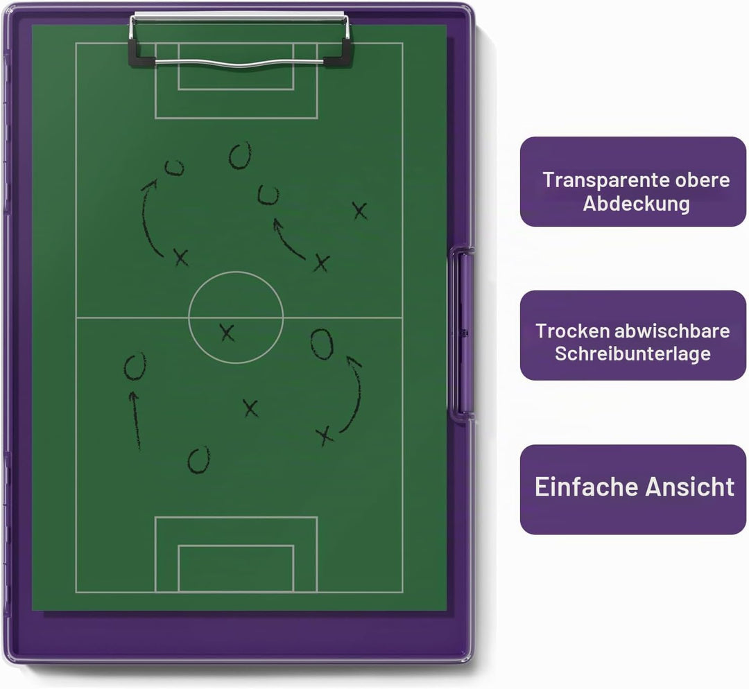Kunststoff-Klemmbrett mit Aufbewahrung, Heavy-Duty Klemmbrett mit Dual Compartment Storage, glatte S