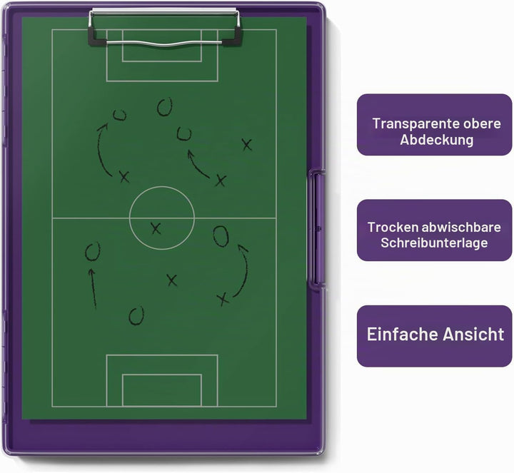 Kunststoff-Klemmbrett mit Aufbewahrung, Heavy-Duty Klemmbrett mit Dual Compartment Storage, glatte S