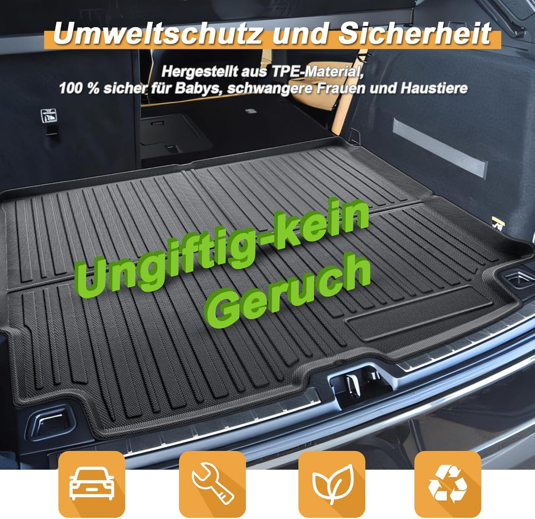 ECOZEN kofferraumwanne für Volvo XC60 2018-2026 TPE Allwetter Kofferraumwanne Original 3D-Scan 3-lag