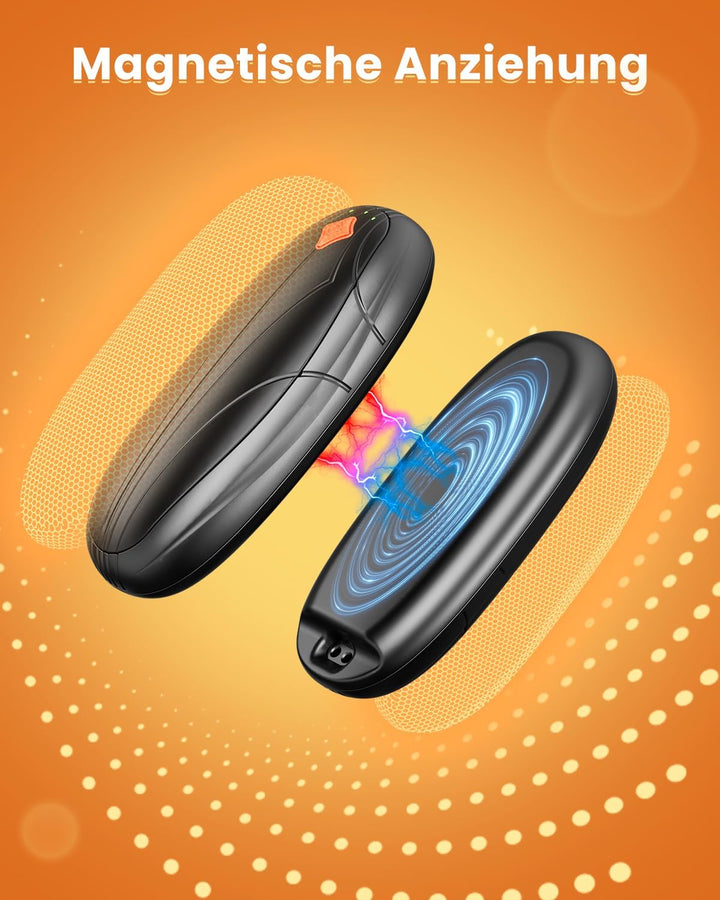 Miaton Elektrischer Handwärmer Taschenwärmer Wiederverwendbar mit Ladekoffer Akkulaufzeit 14000 Mah,
