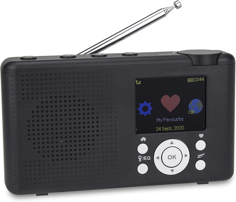 Reflexion TRA-23INT Tragbares DAB- und Internetradio mit Radio und Akku(UKW, DAB, DAB+, RDS, Farbdis