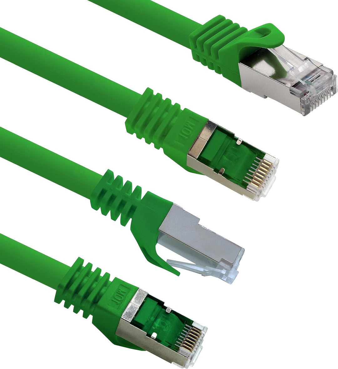 LAN Kabel 0,25m Cat7 Grün 10x Netzwerkkabel Ethernet RJ45 10 Gbit/s SFTP Patchkabel für Router Modem
