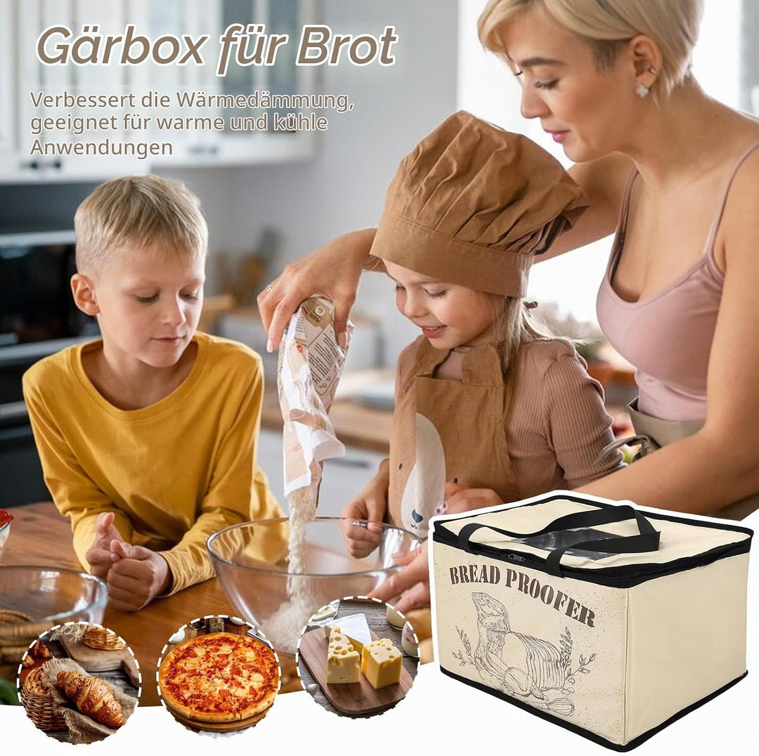 Brot Gärbox Sauerteig, 30L Faltbare Teiggärbox Einstellbare Temperatur und Timer, Heizung Bread Gärs