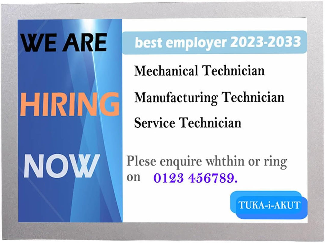 TUKA-i-AKUT 5st. A1 Info-Rahmen Selbstklebend mit Magnetverschluss, Einstecktasche Infotasche Blatth