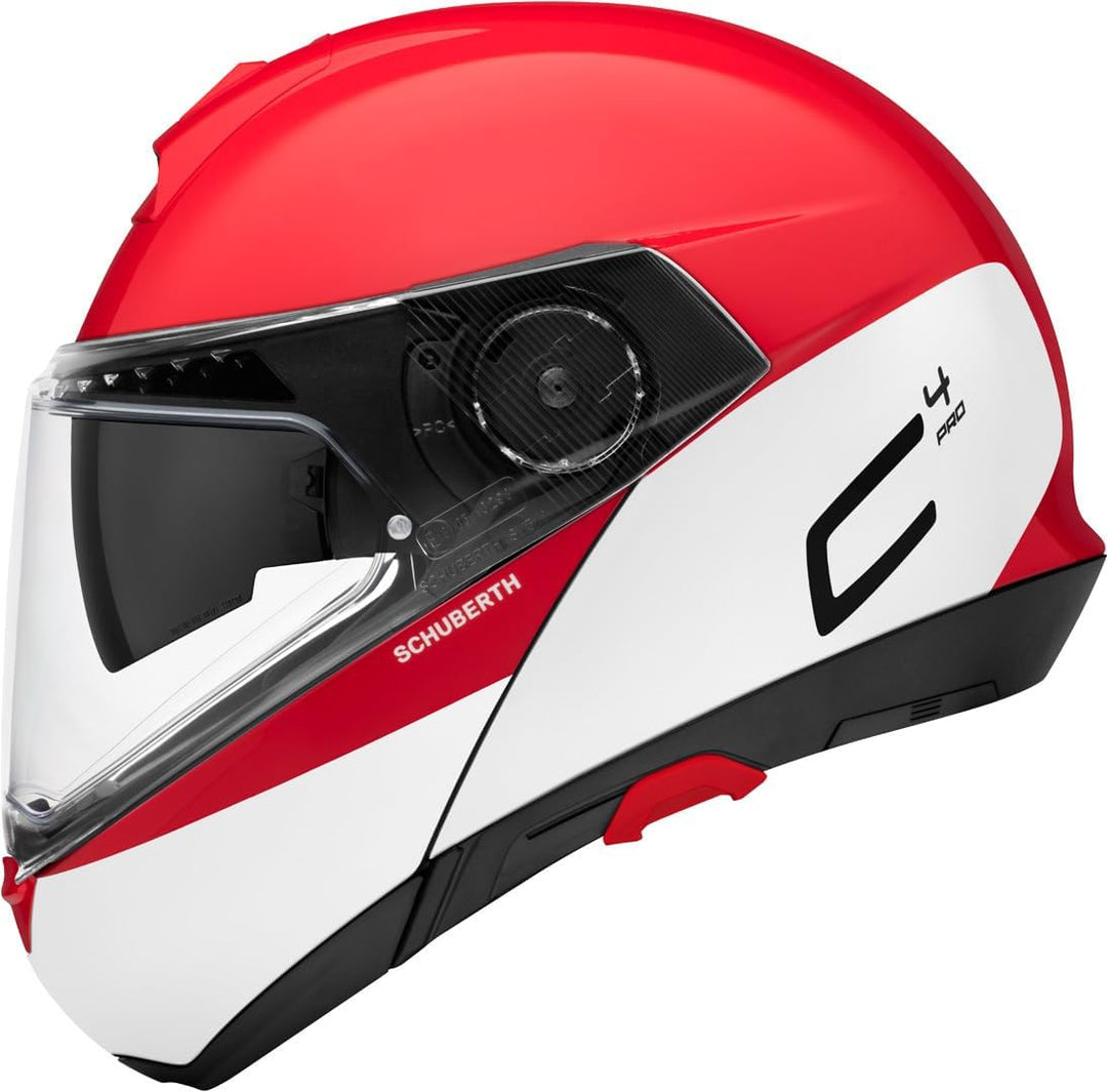 Schuberth C4 Pro Swipe Klapphelm XS Weiss/Rot, XS Weiss/Rot