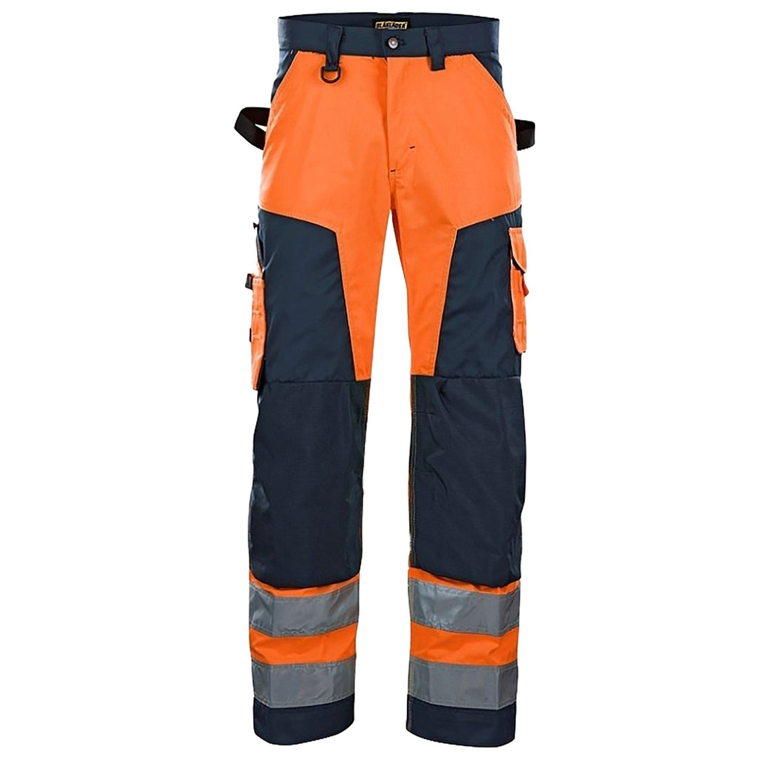 Blaklader 15661811 Hochwertige Arbeitshose Ohne Nageltaschen, Orange/Marineblau, grootte D124 D124 O