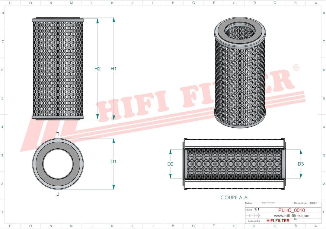 HIFI FILTER Hydraulikfilter SH 52011 kompatibel mit HY 10030, P 2.0920-11, P17-3481, HF35265